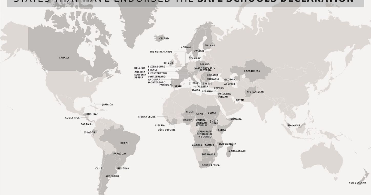 Safe School Declaration Map - Photo credit: GCPEA