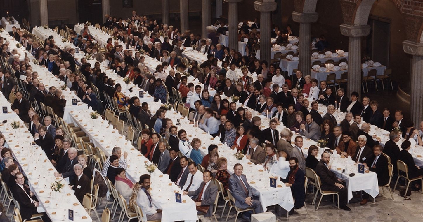 EI founding Congress, Stockholm 1993. WCOTP and IFTTU Congress Banquet, 25 January 1993