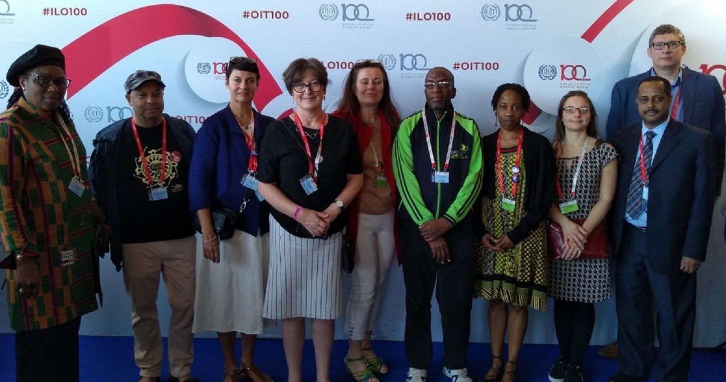 Members of the EI delegation to the 2019 ILC.