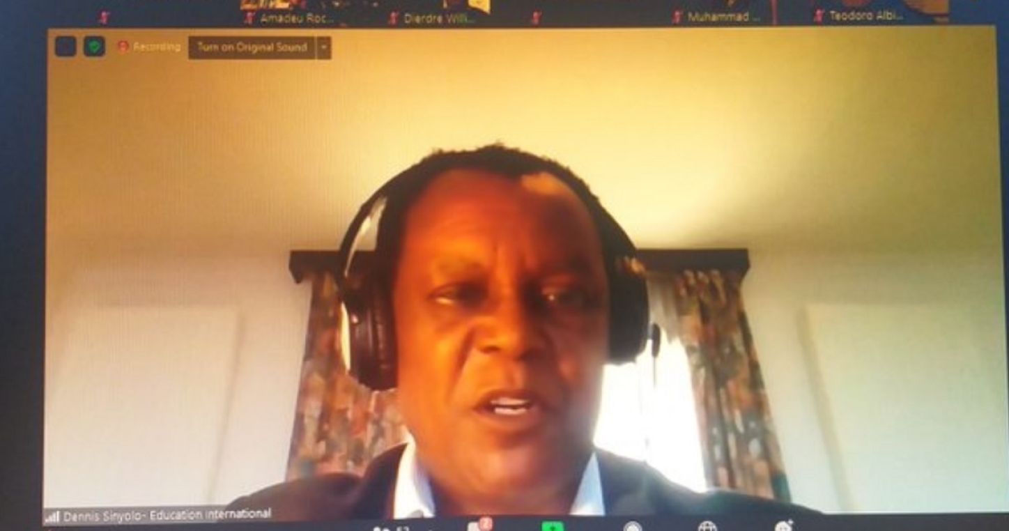 Dennis Sinyolo, Chief Regional Coordinator of EI Africa Region .