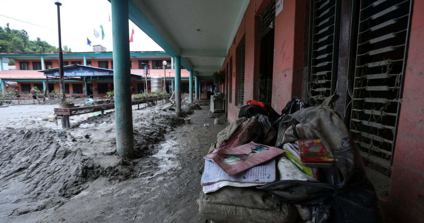 Shree Bageshwori Secondary School in Baireni, Dhading district, Nepal, on August 31, 2026 (Photo credit: Sanjit Pariyar/NurPhoto)