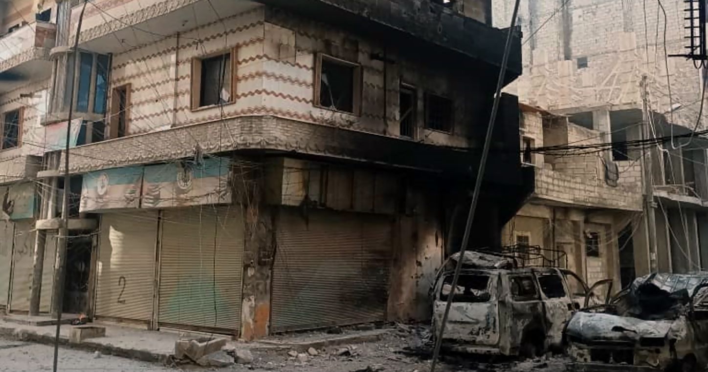 Damaged teacher union offices in Aleppo, Syria (January 2026) - UTNES.