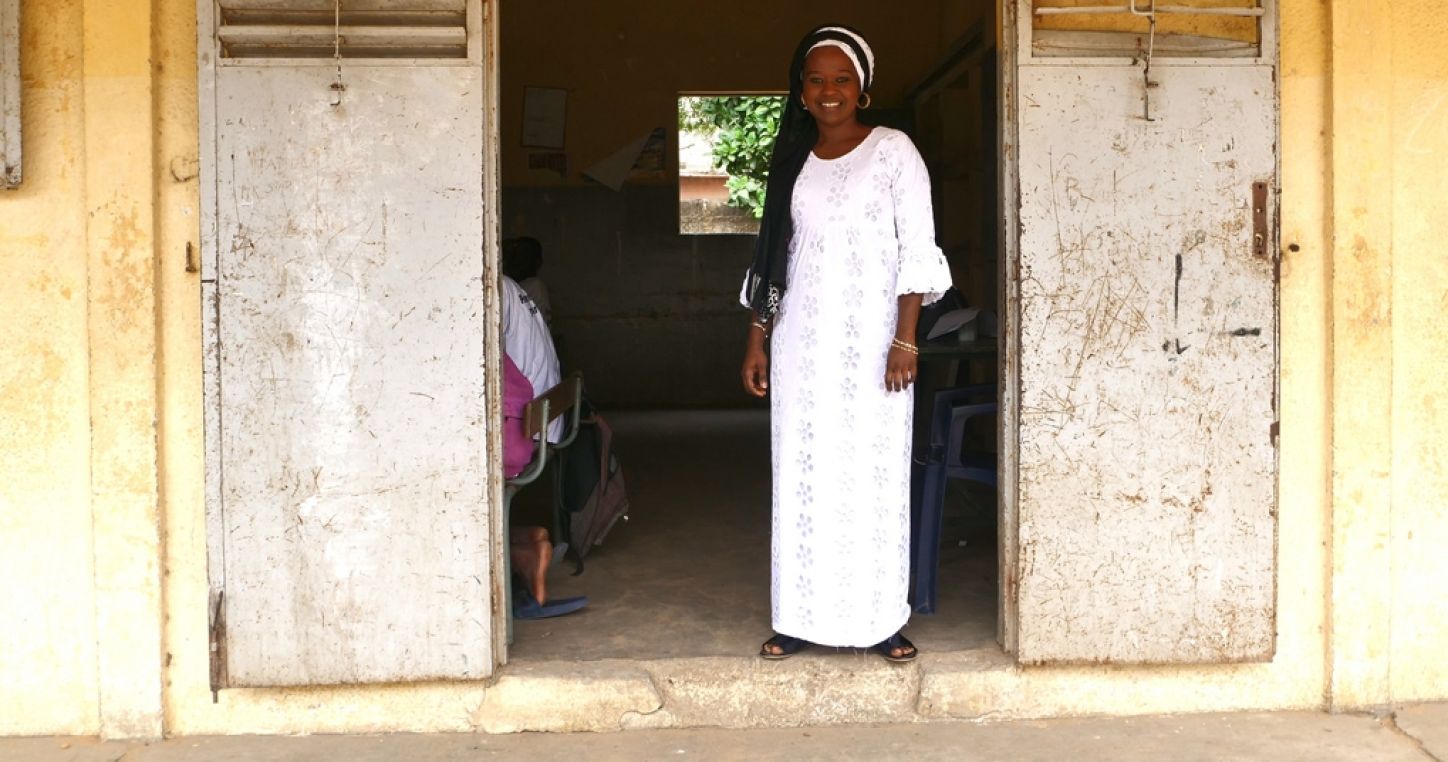 A teacher at the Amadou Diagne Woré Elementary School, Dakar, July 2018. Credits: GPE/Carine Durand.