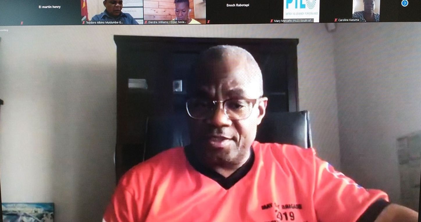 Mugwena Maluleke, SADTU General Secretary, during an online webinar