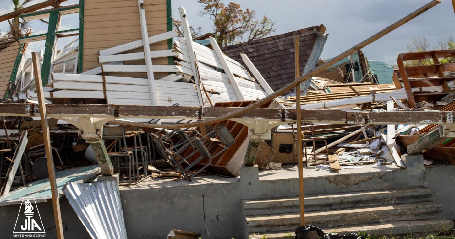 A school destroyed by Hurricane Melissa, Jamaica, October 2025 (credit: Jamaica Teachers' Association)