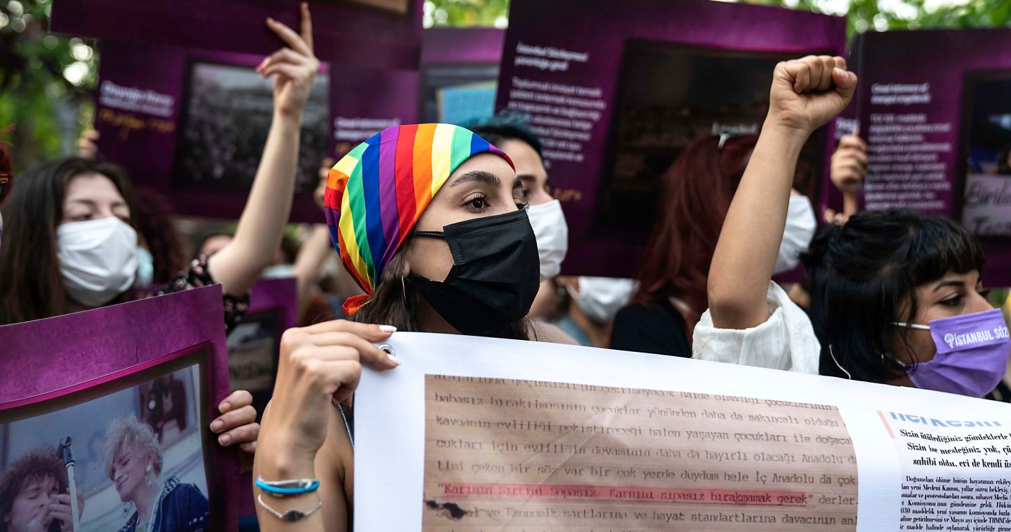 Women Protest In Istanbul, Turkey - 24 May 2021 - Murat Baykara/Zuma Press/ISOPIX